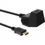 InLine HDMI Station, HS HDMI Kabel mit Ethernet, M/F, schwarz, vergoldete Kontakte, 1m