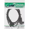 InLine Netzkabel, Eurostecker / Euro8-Stecker gewinkelt, schwarz, 1m
