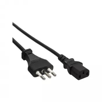 Netzkabel InLine 3 m – Italien (Typ L) Stecker auf 3-polig IEC C13 Stecker, 250 V 10 A