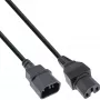 InLine Netzkabel-Verlängerung, Hitzebeständiger Stecker IEC-C15/IEC-C14 gerade, 5m