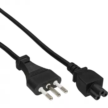 Notebook-Netzkabel InLine 16656S Italien-Stecker auf NB-Stecker 2,0 m