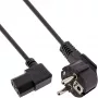 InLine Netzkabel, CEE 7/7 gewinkelt / 3-pol. IEC C13 Stecker gewinkelt, 5m
