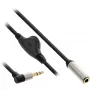 InLine schlank Audiokabel 3,5 mm M gewinkelt / F, mit Lautstärkeregler 0,25 m