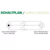 InLine schlank Audiokabel 3,5 mm M gewinkelt / F, mit Lautstärkeregler 0,25 m