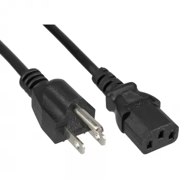 InLine Stromkabel USA-Stecker / 3-poliger IEC C13-Stecker, 18 AWG, 5 m