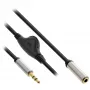 InLine schlank Audiokabel 3,5 mm Stecker / Buchse mit Lautstärkeregler 0,25 m