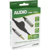 InLine schlank Audiokabel 3,5 mm Stecker / Buchse mit Lautstärkeregler 0,25 m