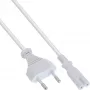 InLine-Netzkabel, Euro-Stecker / Euro8-Stecker, weiß, 5,0 m