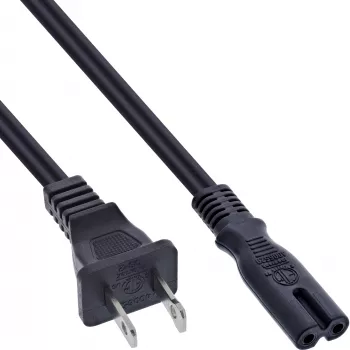 InLine Netzkabel Netzstecker USA / Euro 8 Buchse, 0,5 m