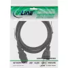InLine Stromkabel NEMA 1-15P Stecker / 3-pol. IEC C13 Kupplung, 18 AWG, 0,5 m