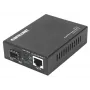 Intellinet Gigabit PoE+ Medienkonverter, 1 x 1000Base-T RJ45-Port zu 1 x SFP-Port, PoE+ Injektor