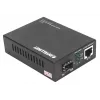 Intellinet Gigabit PoE+ Medienkonverter, 1 x 1000Base-T RJ45-Port zu 1 x SFP-Port, PoE+ Injektor
