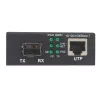 Intellinet Gigabit PoE+ Medienkonverter, 1 x 1000Base-T RJ45-Port zu 1 x SFP-Port, PoE+ Injektor