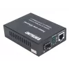 Intellinet Gigabit PoE+ Medienkonverter, 1 x 1000Base-T RJ45-Port zu 1 x SFP-Port, PoE+ Injektor