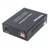 Intellinet Gigabit PoE+ Medienkonverter, 1000Base-T RJ45 Port zu 1000Base-LX (SC) Singlemode, 20 km, PoE+ Injektor