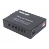 Intellinet Gigabit PoE+ Medienkonverter, 1000Base-T RJ45 Port zu 1000Base-LX (SC) Singlemode, 20 km, PoE+ Injektor