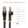 StarTech.com 1m CAT6a Ethernet-Kabel – 10 Gigabit geschirmt rastnasenfrei RJ45 100W PoE Patchkabel – 10GbE STP Netzwerkkabel mit Zugentlastung – Schwarz einzeln getestet/Verkabelung UL-zertifiziert/TIA