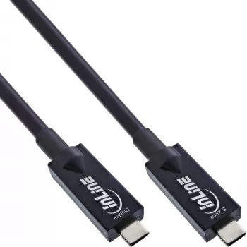 InLine USB 3.2 Gen.2 AOC-Kabel, USB-C Stecker/Stecker, schwarz, 3m