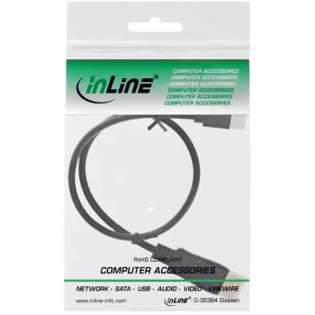 InLine Mini DisplayPort auf DisplayPort Kabel, schwarz, 0,5 m