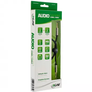 InLine schlank Audio Kabel 3,5mm Stecker / Stecker Stereo 0,5m
