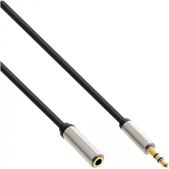 InLine schlank Audiokabel 3,5mm Stecker / Buchse Stereo 1m