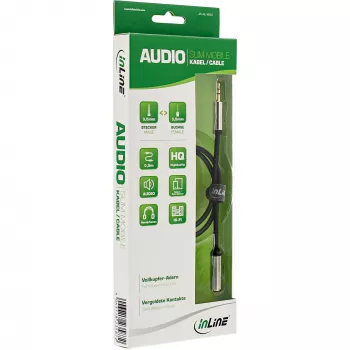 InLine schlank Audiokabel 3,5mm Stecker / Buchse Stereo 3m