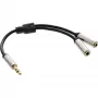 InLine schlank Audio Y-Kabel 3,5mm Stecker / 2x Buchse 0,15m
