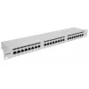 Intellinet Patch Panel, Cat6a, FTP, 24-Port, 1U, geschirmt, 90° Top-Entry LSA-Leisten, Grau