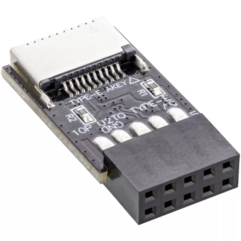 InLine USB 2.0 auf USB 3.2 Type-E Key-A Adapter intern