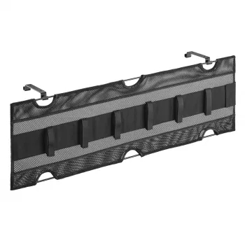 InLine Aufbewahrungsnetz zur Untertischmontage mit Klettverschlussbändern, schwarz, maximale Gerätebreite 30 cm, 310×910×15 mm