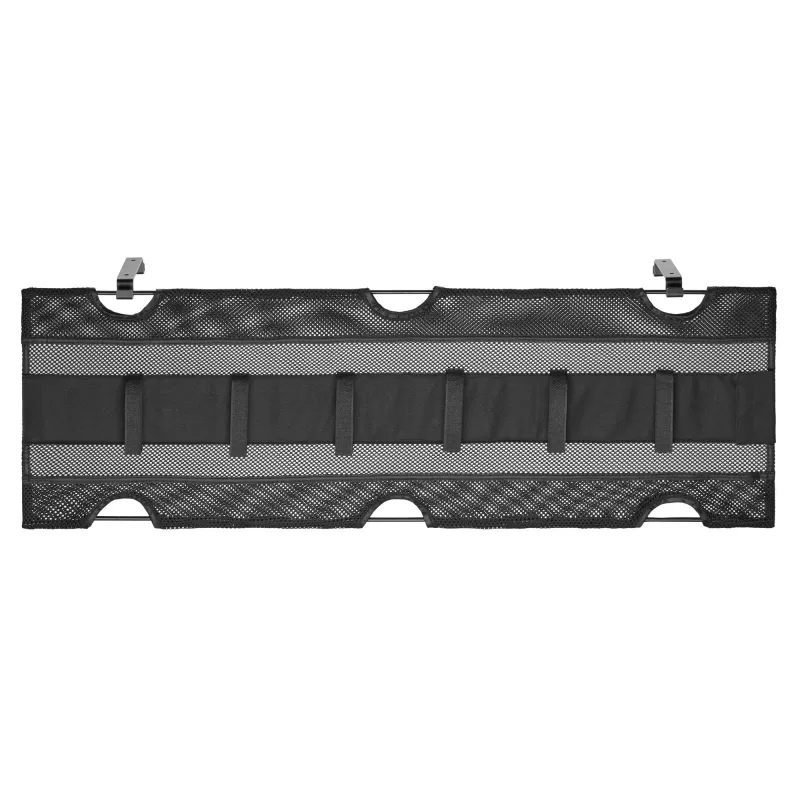 InLine Aufbewahrungsnetz zur Untertischmontage mit Klettverschlussbändern, schwarz, maximale Gerätebreite 30 cm, 310×910×15 mm