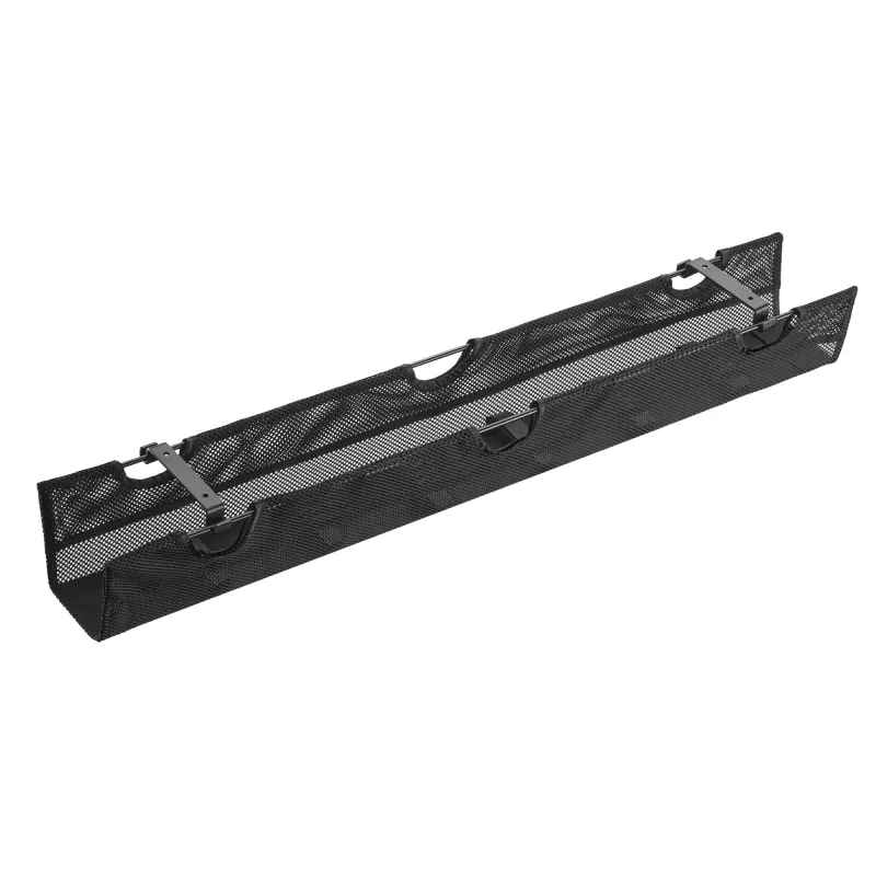 InLine Aufbewahrungsnetz zur Untertischmontage mit Klettverschlussbändern, schwarz, maximale Gerätebreite 30 cm, 310×910×15 mm