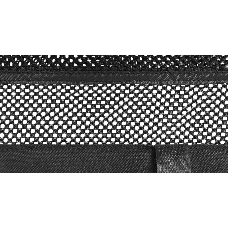 InLine Aufbewahrungsnetz zur Untertischmontage mit Klettverschlussbändern, schwarz, maximale Gerätebreite 30 cm, 310×910×15 mm