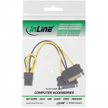 InLine Netzadapter 2x SATA / 6 Pin für PCIe-Grafikkarte 26628B