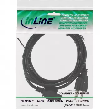 InLine Netzkabel USA / Kanada für Notebook schwarz 2m