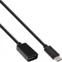 InLine USB 3.2 Gen.1x2 Adapterkabel, USB-C Stecker / A Buchse, schwarz, 0,15m