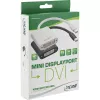 InLine Mini DisplayPort Stecker / DVI-D 24+1 Adapter Buchse Aluminium Schwarz, 0,15 m
