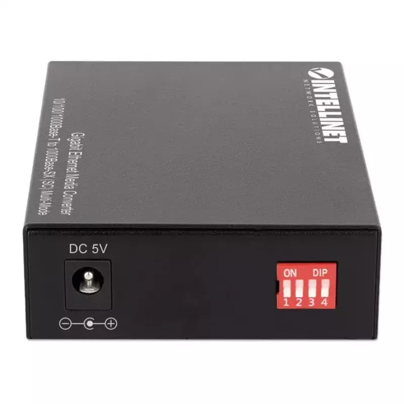 Intellinet Gigabit Ethernet Medienkonverter 10/100/1000Base-T zu 1000Base-SX (SC) Multimode, 550 m (1.800 ft.), Autonegotiation