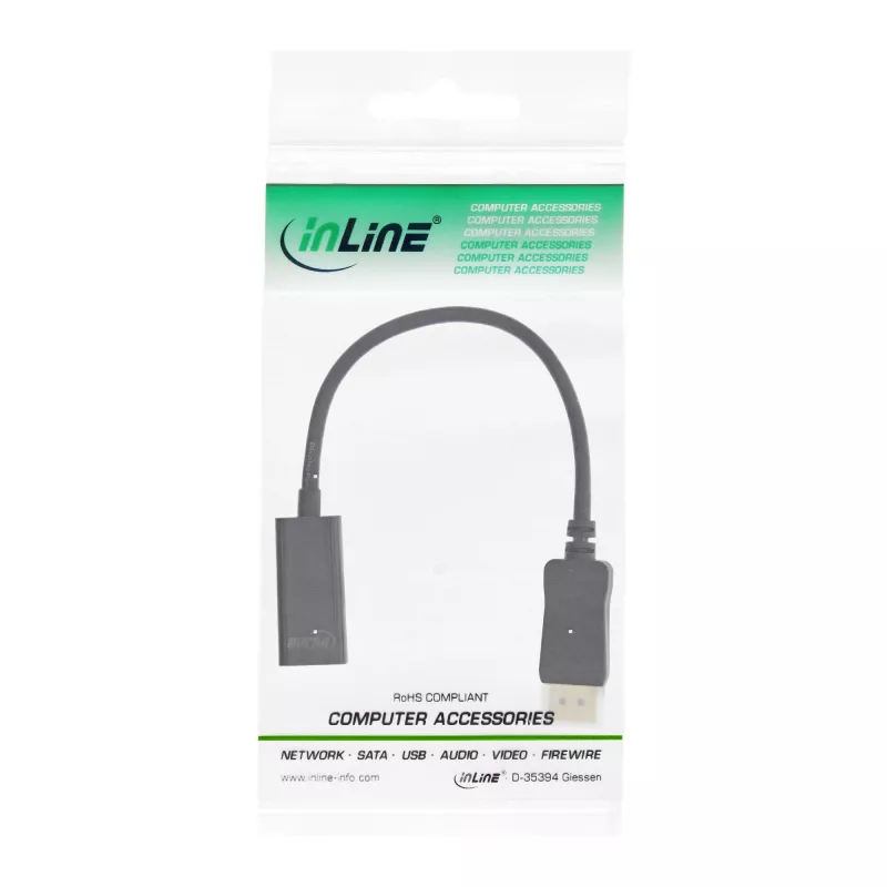 InLine DisplayPort-auf-HDMI-Adapter mit Audio 17198E