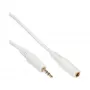 InLine Audiokabel, 3,5 mm Klinke Stecker/Buchse, Stereo, weiß/gold 10 m