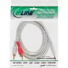 InLine Audiokabel 2x RCA Stecker / 3,5 mm Stecker Stereo weiß/gold 3 m