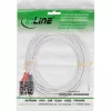 InLine Audiokabel 2x Cinch-Stecker / 3,5mm Klinkenstecker Stereo weiß/gold 5m