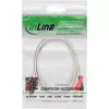 InLine Audiokabel 2x Cinch-Stecker auf Stecker weiß / gold 2m