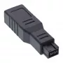 InLine FireWire 400 / 800 1394b Adapter 6 auf 9 Pin Buchse / Stecker