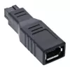 InLine FireWire 400 / 800 1394b Adapter 6 auf 9 Pin Buchse / Stecker