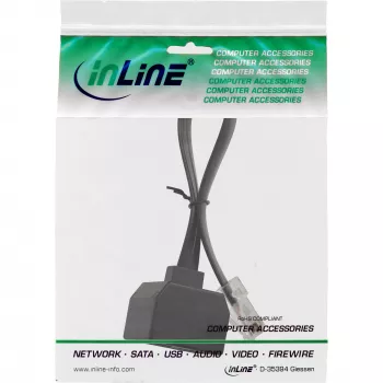 InLine ISDN-Splitter 1 -> 2, 1x RJ45 M / 2x RJ45 F, (8P8C), ohne Widerstände