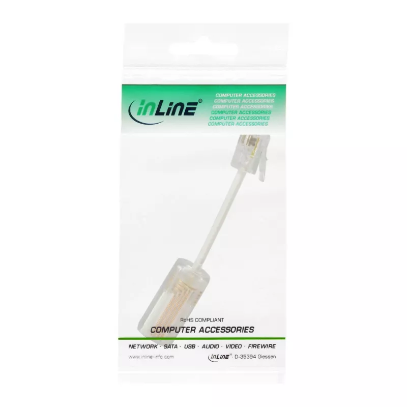 InLine Twist-Stop-Entdraller für Telefonhörer Transparent + Kabel