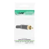 InLine RCA-Stecker zum Löten weißer Ring Metall schwarz für 6 mm Kabel