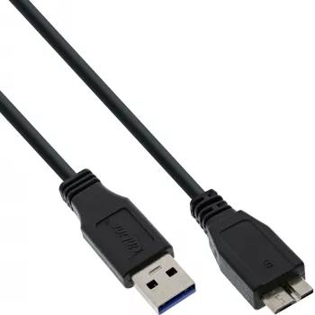 USB 3.2 Gen.1 Kabel Typ-A-Stecker / Micro-B-Stecker InLine 35410 1m schwarz