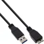 Microconnect USB3.0AB5MICRO USB-Kabel USB 3.2 Gen 1 (3.1 Gen 1) 5 m USB A Micro-USB B Schwarz